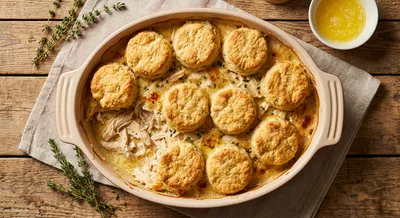 Chicken with Biscuit Topping