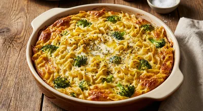 Madeline's Broccoli Noodle Pudding