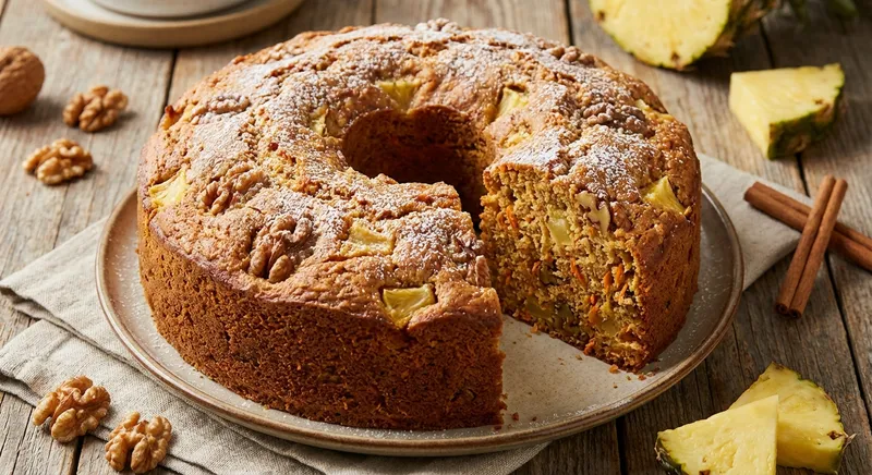 עוגת גזר ואננס