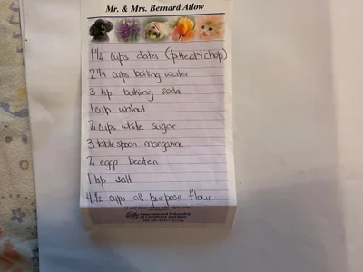 Scan page 1 of Date Nut Cake