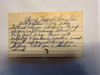 Scan page 1 of Cherry Topped Cheese Pie