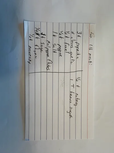 Scan page 1 of Spice Mix for Meat