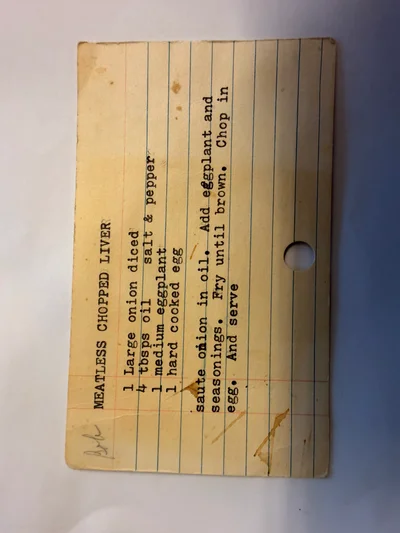 Scan page 1 of Meatless Chopped Liver