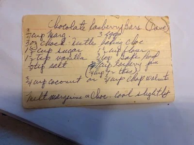 Scan page 1 of Chocolate Raspberry Bars (Dave)