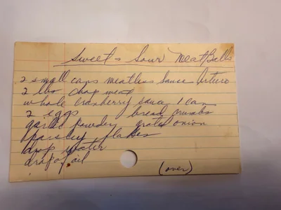 Scan page 1 of Sweet & Sour Meatballs