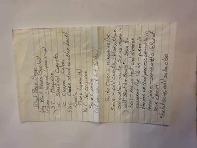 Scan page 1 of Black Bean Soup