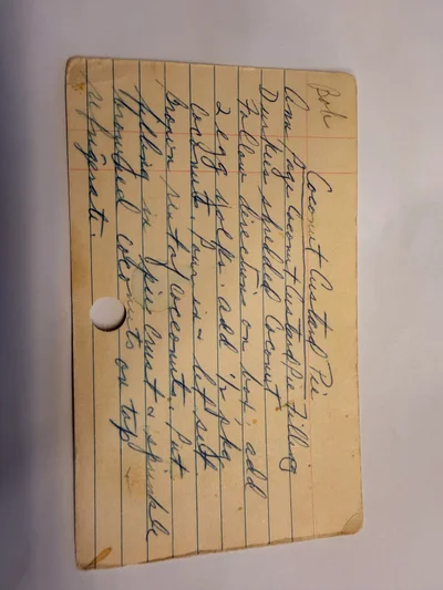 Scan page 1 of Coconut Custard Pie