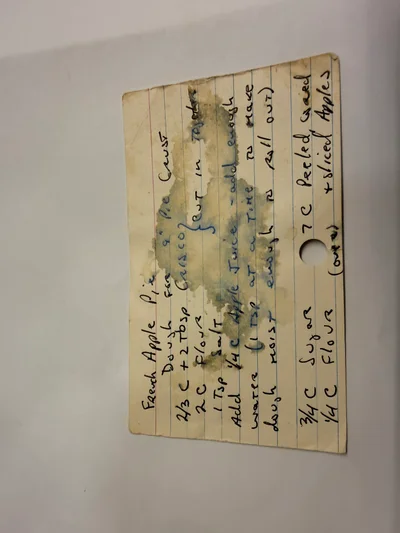 Scan page 1 of French Apple Pie