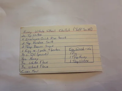 Scan page 1 of Honey Whole Wheat Challah (Jeff Smith)