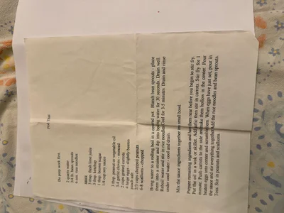 Scan page 1 of Pad Thai