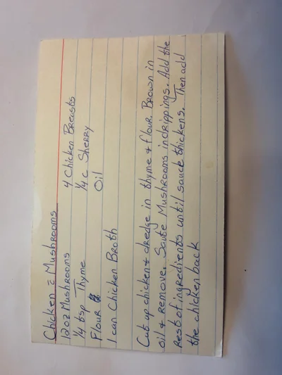 Scan page 1 of Chicken & Mushrooms