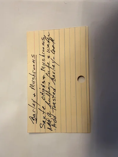 Scan page 1 of Barley & Mushrooms