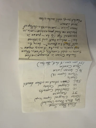 Scan page 1 of Black Bean Soup