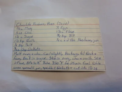 Scan page 1 of Chocolate Raspberry Bars (David)