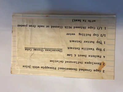 Scan page 1 of Cheeseless Cheese Cake