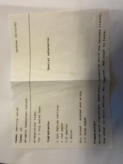 Scan page 1 of Herring Salad