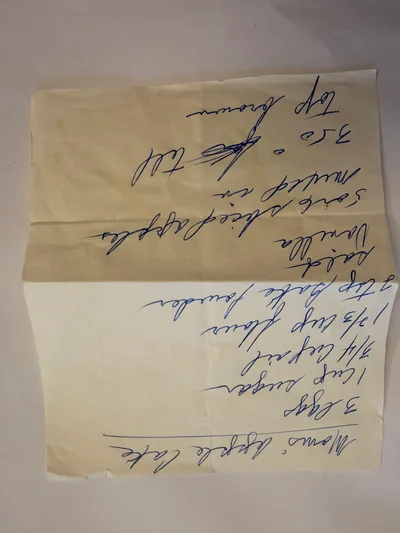 Scan page 1 of Mom's Apple Cake